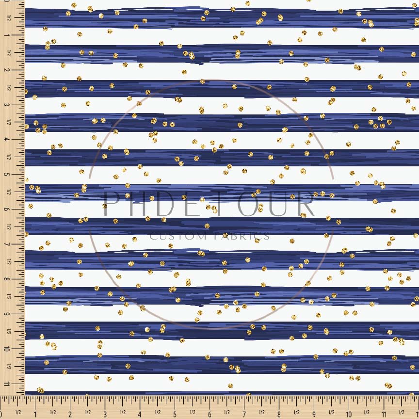 PREORDER - Navy Confetti Stripes - 1504 - Choose Your Base