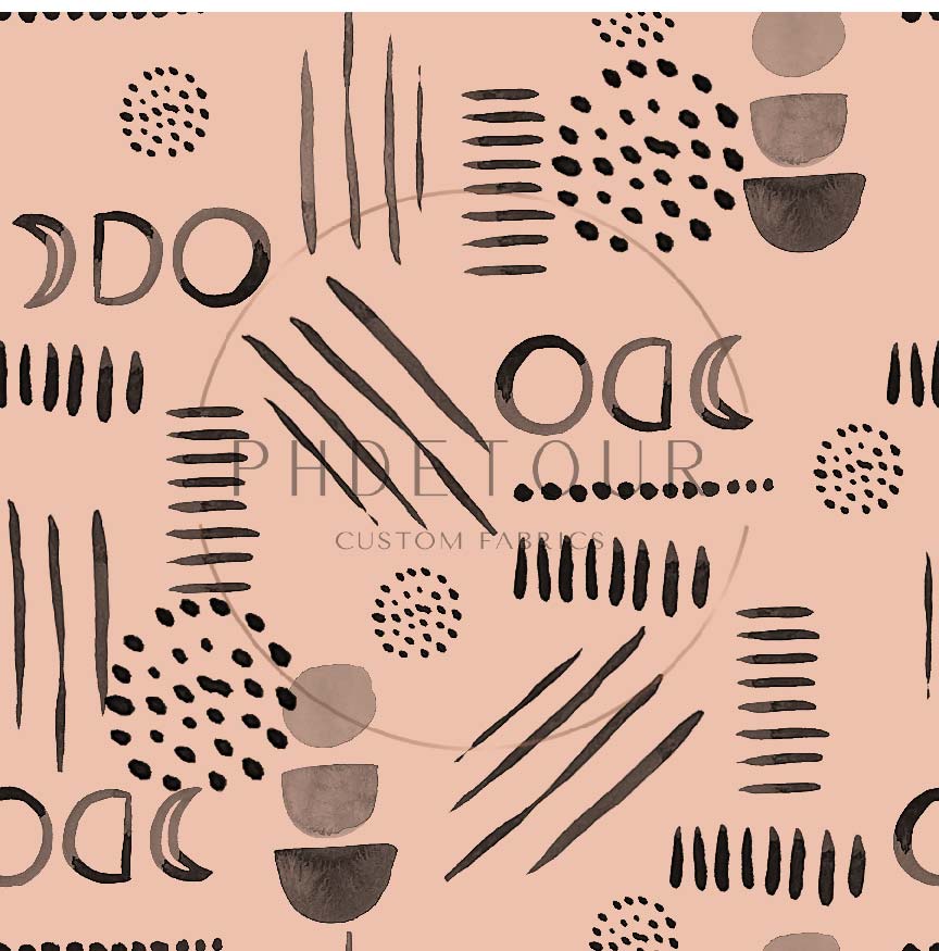 PREORDER - Neutral Abstract Black on Blossom - 1516 - Choose Your Base