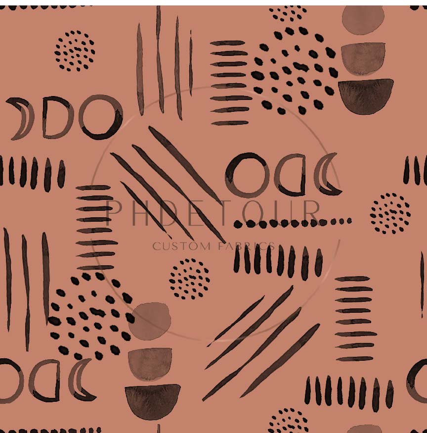 PREORDER - Neutral Abstract Black on Blush - 1517 - Choose Your Base