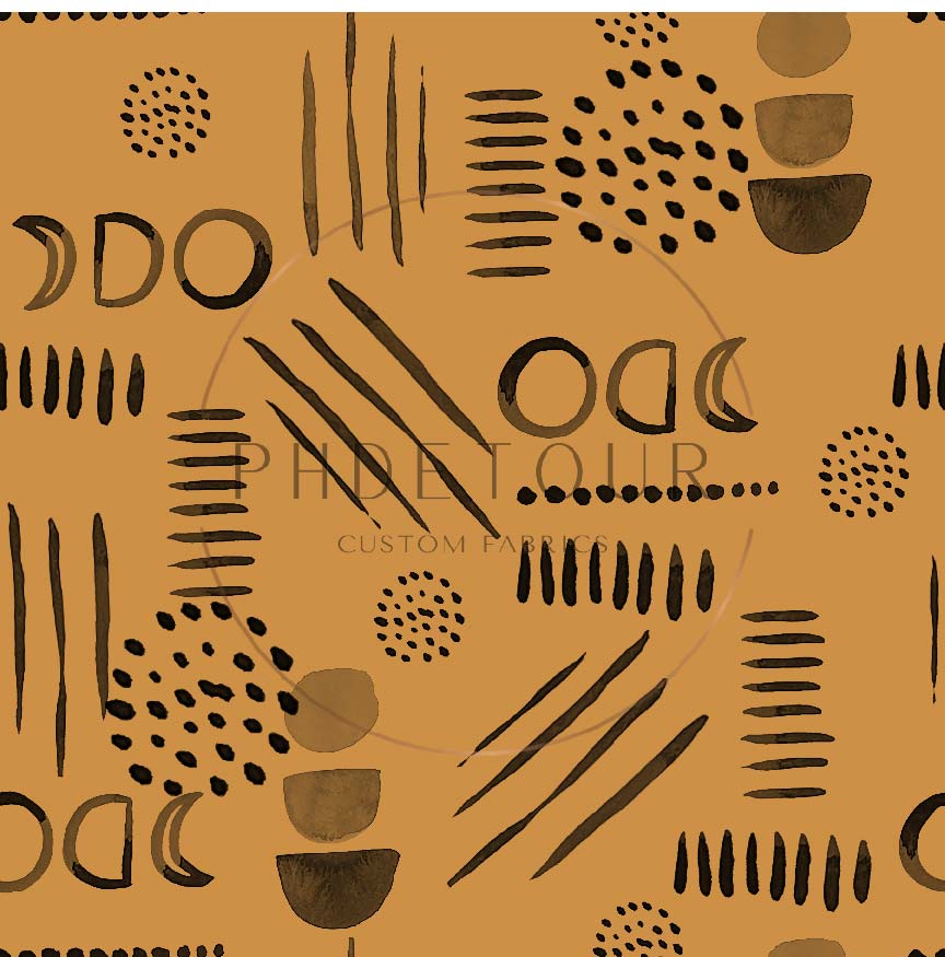 PREORDER - Neutral Abstract Black on Caramel - 1521 - Choose Your Base