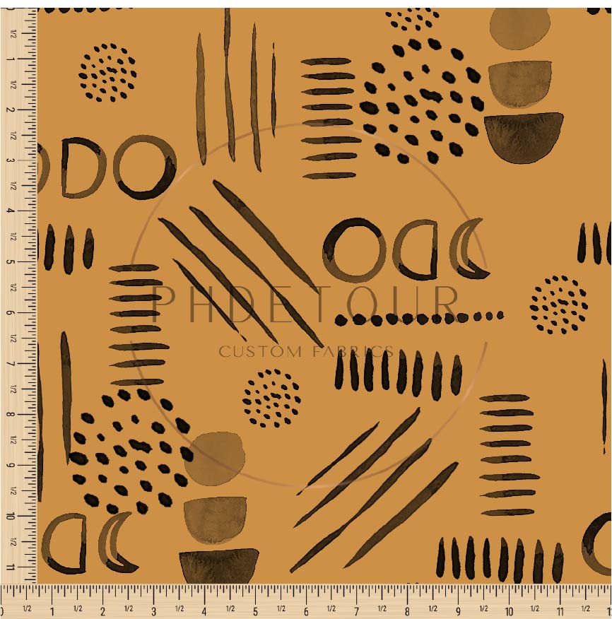 PREORDER - Neutral Abstract Black on Caramel - 1521 - Choose Your Base