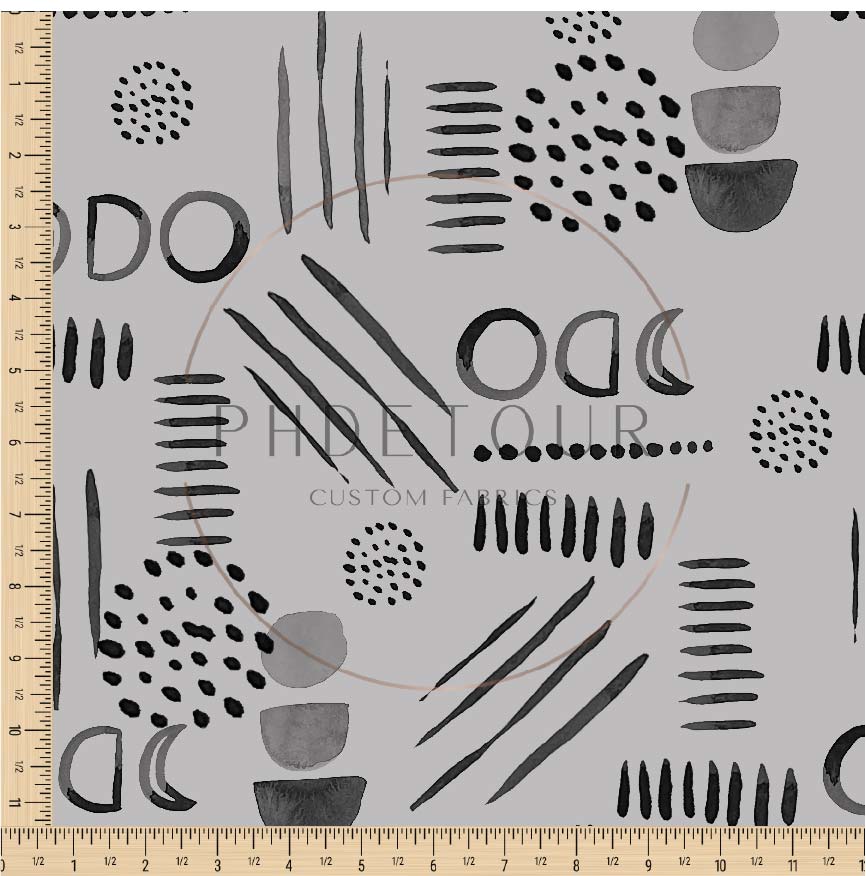 PREORDER - Neutral Abstract Black on Cement - 1523 - Choose Your Base