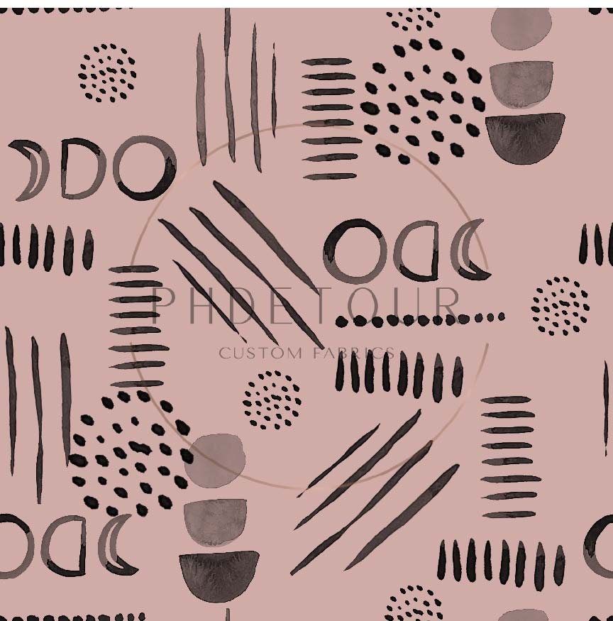 PREORDER - Neutral Abstract Black on Clay - 1525 - Choose Your Base