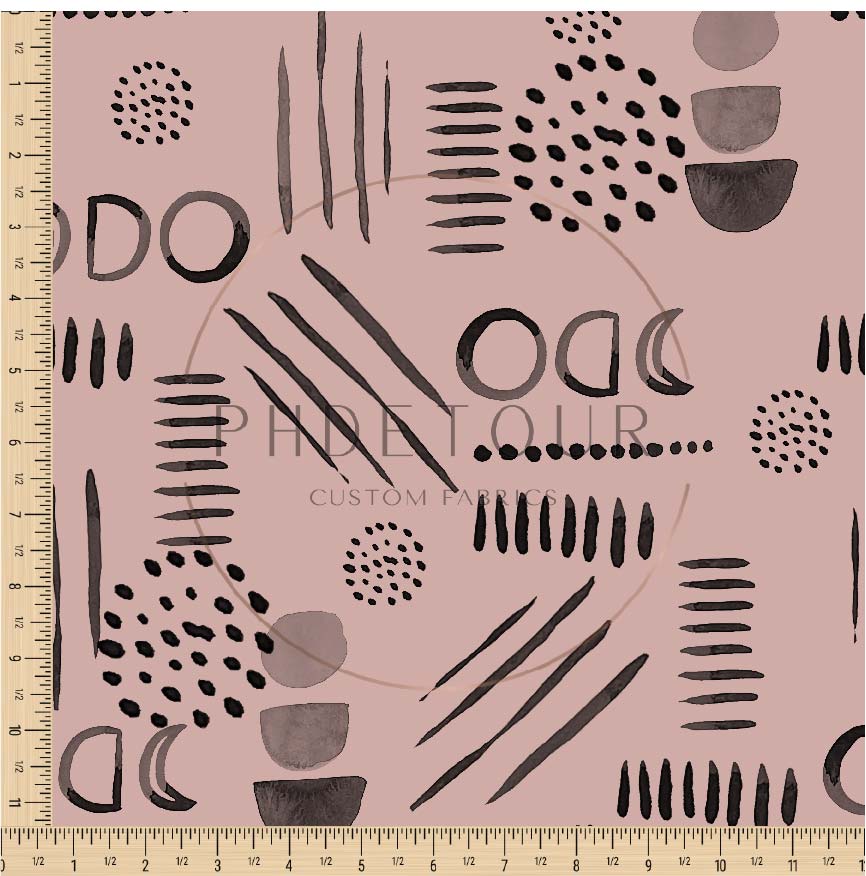 PREORDER - Neutral Abstract Black on Clay - 1525 - Choose Your Base