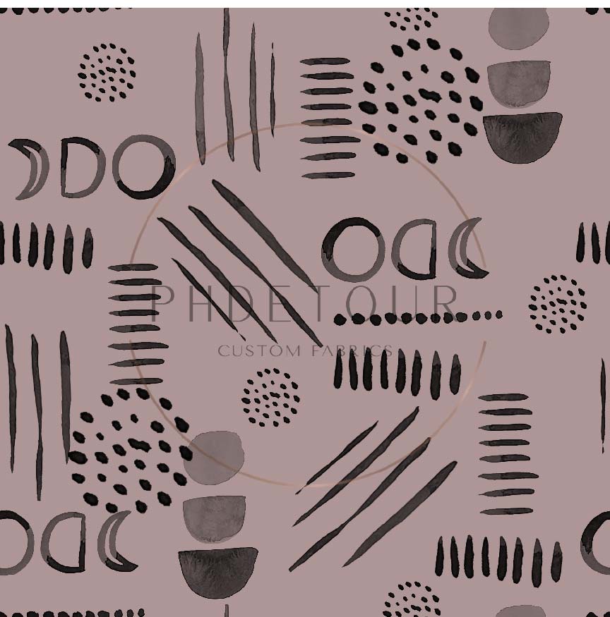 PREORDER - Neutral Abstract Black on Fossil - 1528 - Choose Your Base