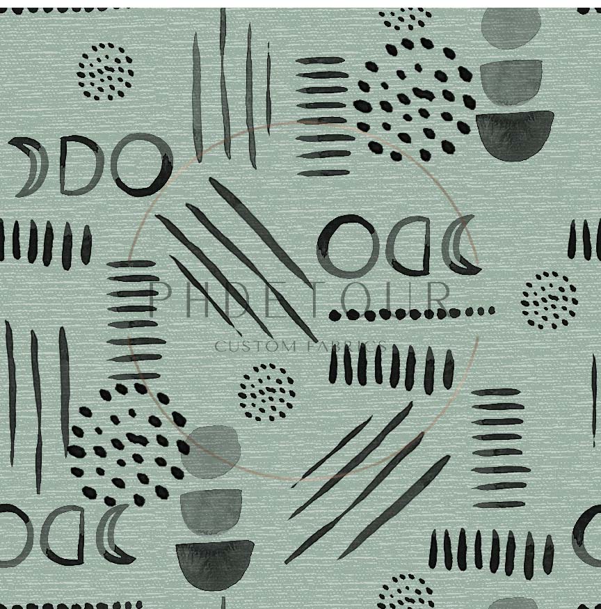 PREORDER - Neutral Abstract Black on Handwoven Texture Blizzard - 1531 - Choose Your Base