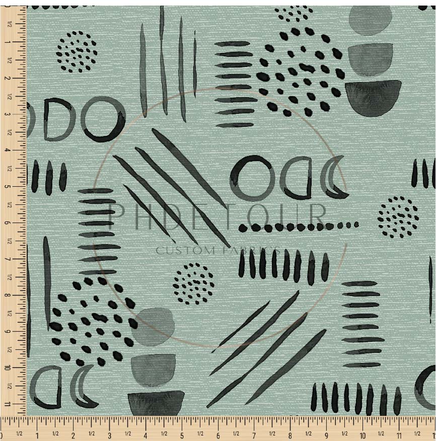 PREORDER - Neutral Abstract Black on Handwoven Texture Blizzard - 1531 - Choose Your Base