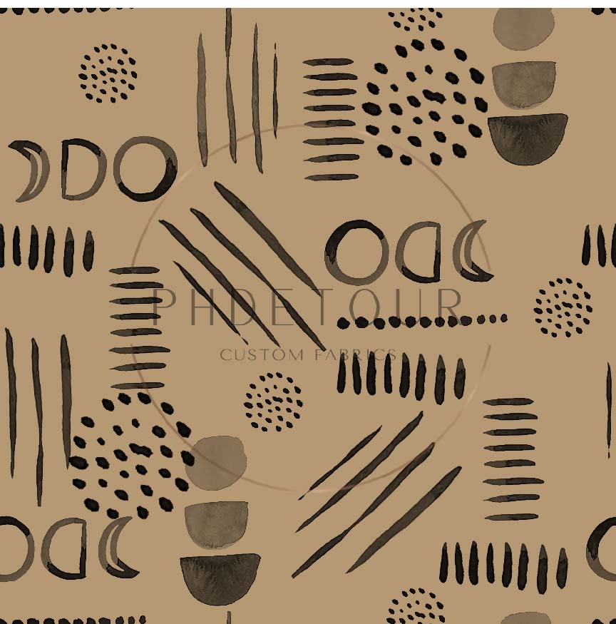 PREORDER - Neutral Abstract Black on Khaki - 1560 - Choose Your Base