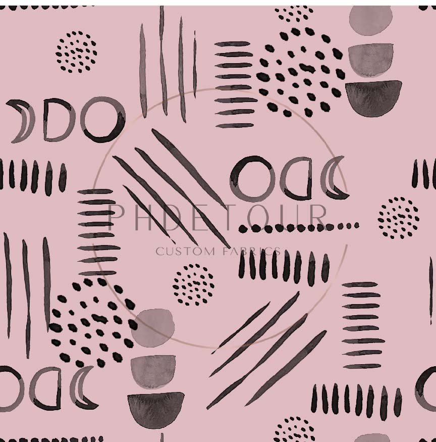 PREORDER - Neutral Abstract Black on Lotus - 1561 - Choose Your Base