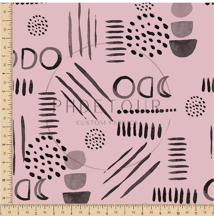 PREORDER - Neutral Abstract Black on Lotus - 1561 - Choose Your Base