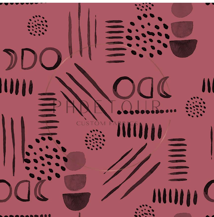 PREORDER - Neutral Abstract Black on Mauve - 1562 - Choose Your Base