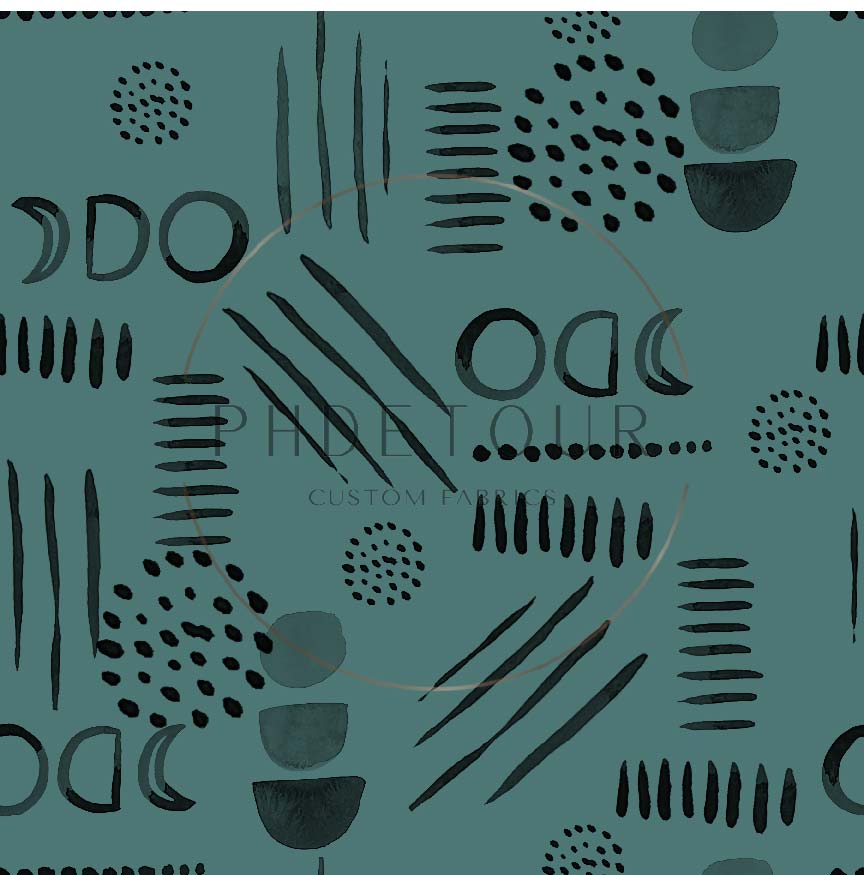 PREORDER - Neutral Abstract Black on Oasis - 1565 - Choose Your Base