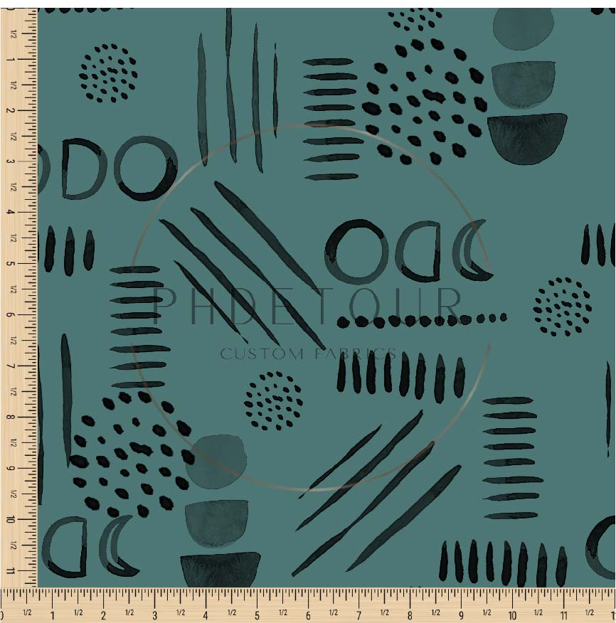 PREORDER - Neutral Abstract Black on Oasis - 1565 - Choose Your Base