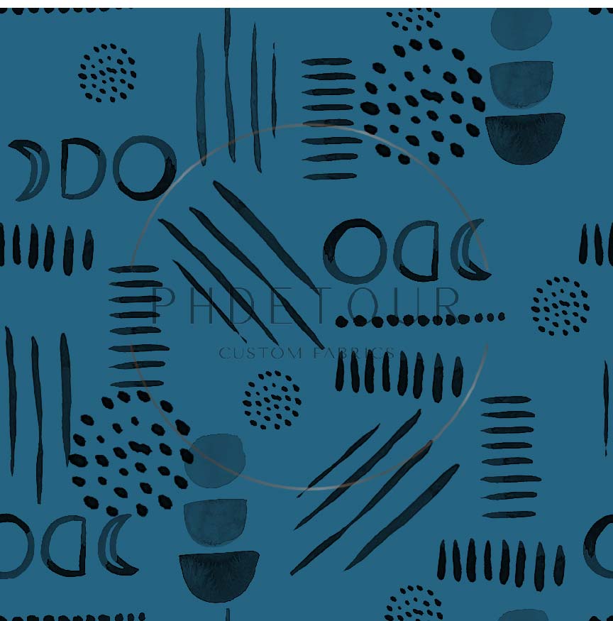 PREORDER - Neutral Abstract Black on Peacock - 1567 - Choose Your Base
