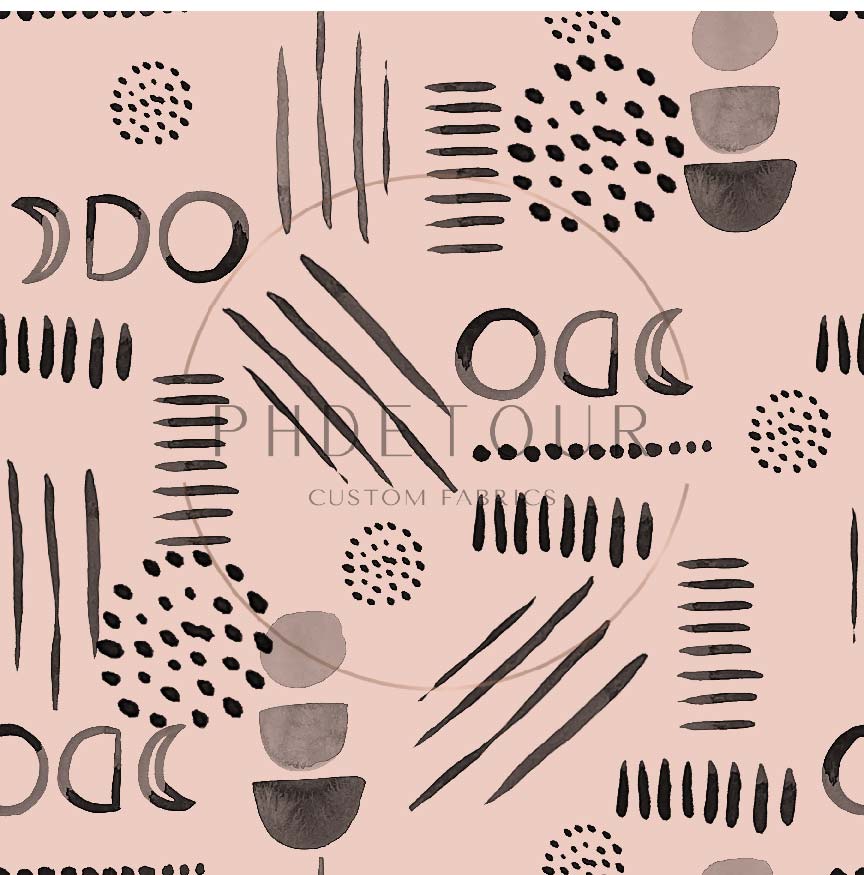 PREORDER - Neutral Abstract Black on Petal - 1568 - Choose Your Base