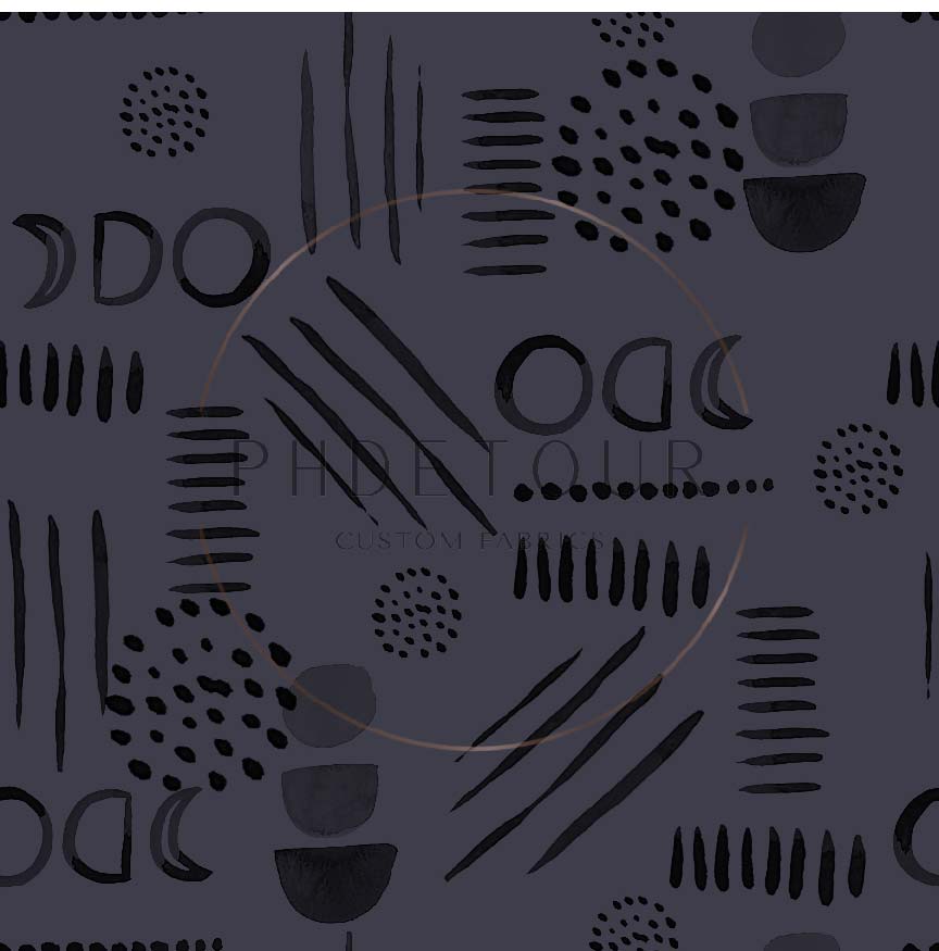 PREORDER - Neutral Abstract Black on Slate - 1575 - Choose Your Base
