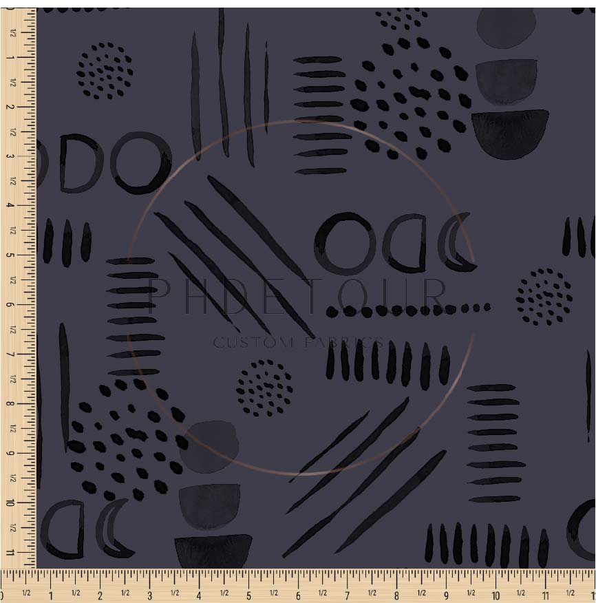 PREORDER - Neutral Abstract Black on Slate - 1575 - Choose Your Base