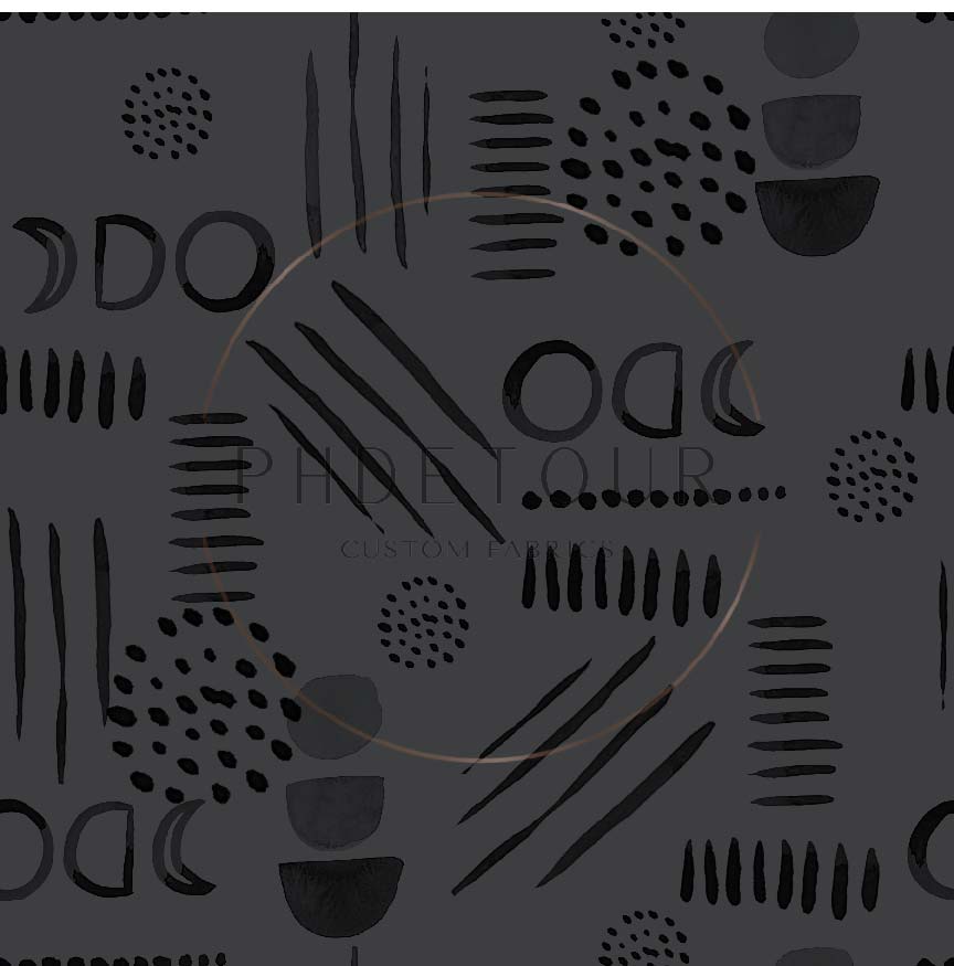 PREORDER - Neutral Abstract Black on Space - 1577 - Choose Your Base