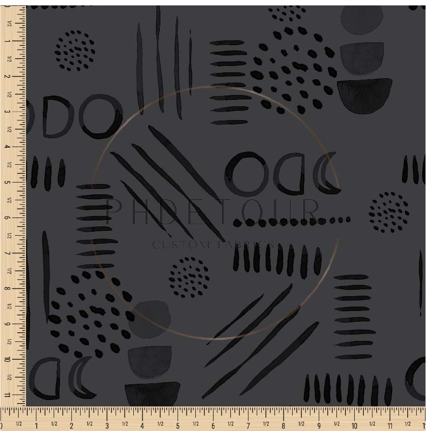 PREORDER - Neutral Abstract Black on Space - 1577 - Choose Your Base