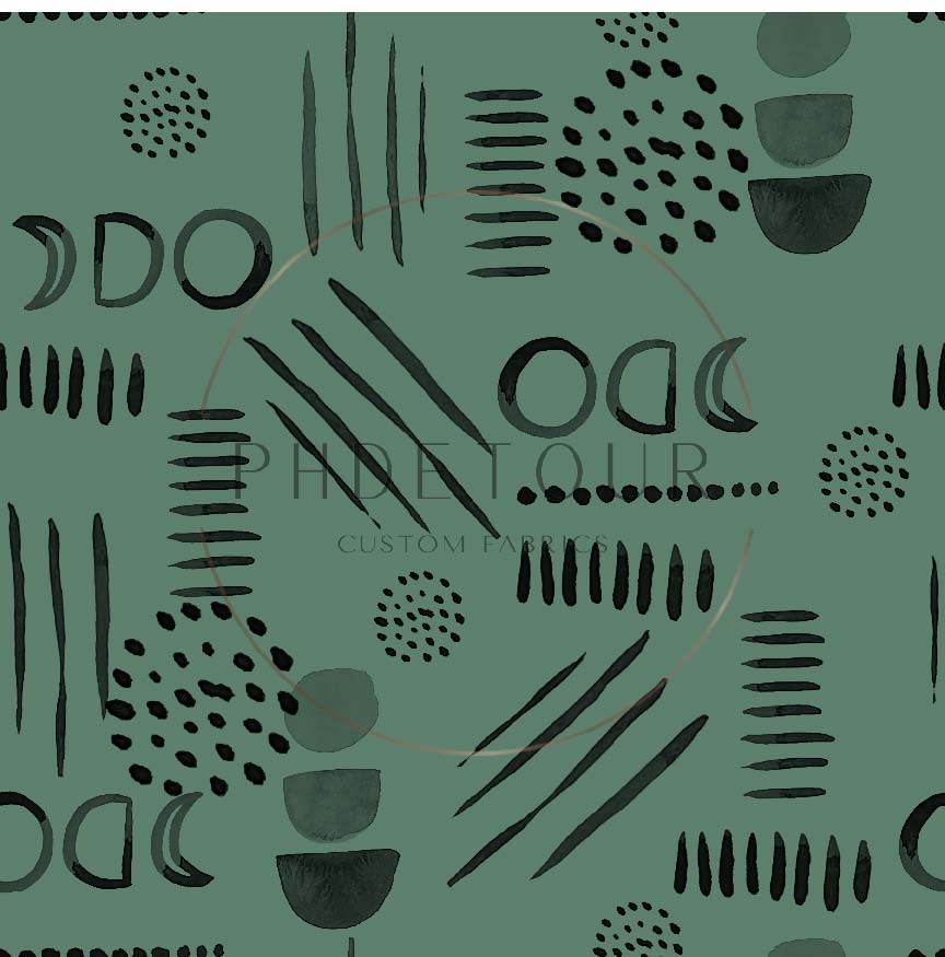PREORDER - Neutral Abstract Black on Spruce - 1578 - Choose Your Base