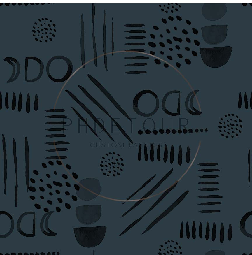 PREORDER - Neutral Abstract Black on Stone - 1579 - Choose Your Base