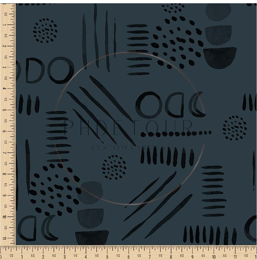 PREORDER - Neutral Abstract Black on Stone - 1579 - Choose Your Base