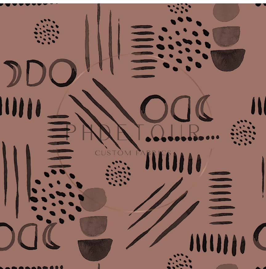 PREORDER - Neutral Abstract Black on Taupe - 1581 - Choose Your Base