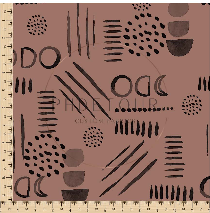 PREORDER - Neutral Abstract Black on Taupe - 1581 - Choose Your Base