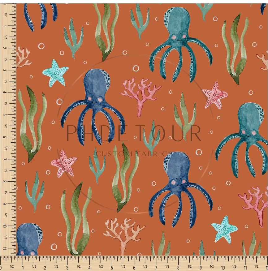 PREORDER - Octopuses on Walnut - 1842 - Choose Your Base