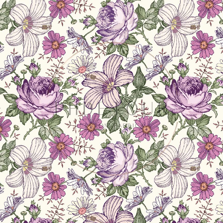 PREORDER - Veronique Floral - Purple Tones - 3097 - Choose Your Base