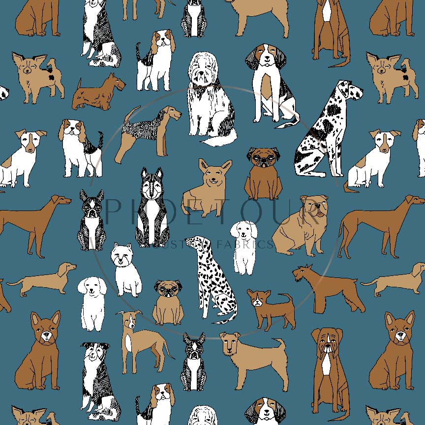 PREORDER - Dogs on Blue - 3511 - Choose Your Base