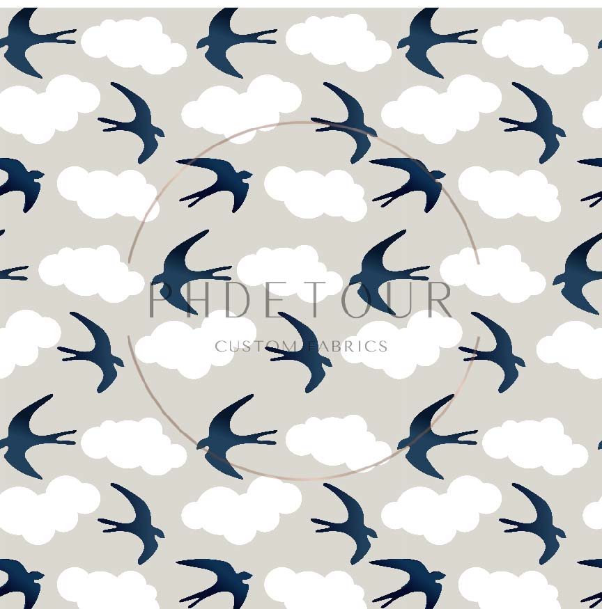 Birds and Clouds - PhDetour PUL - 1 yard