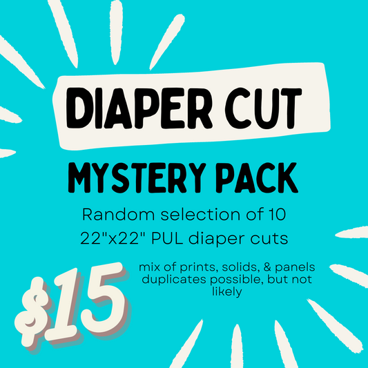 Diaper Cut Mystery Pack - PhDetour PUL - 10 22"x22" Cuts