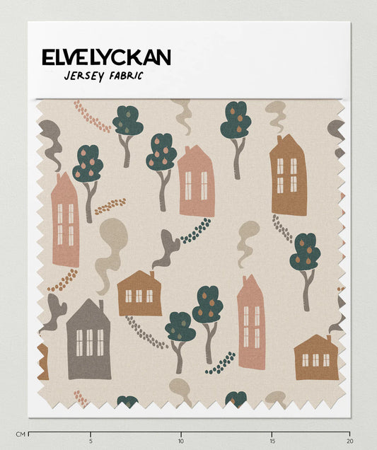 Elvelyckan - Organic Cotton Lycra - Little Town - 1 yard