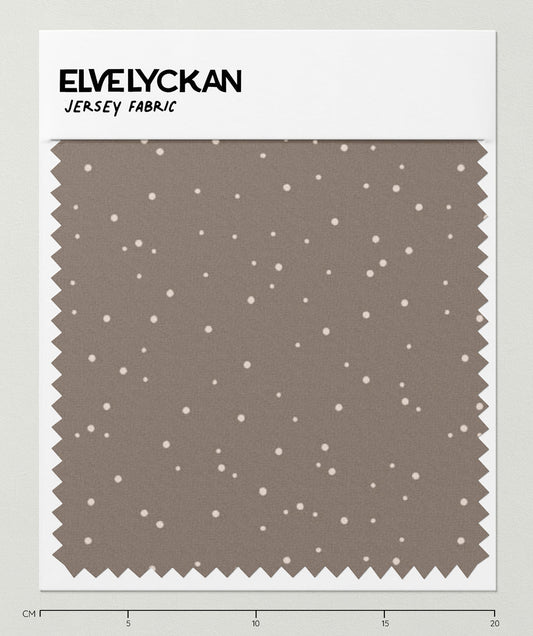 Elvelyckan - Organic Cotton Lycra - Latte Dots - 1 yard