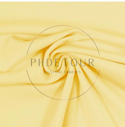 112 - Soft Lemon - European 1x1 Flat Ribbing