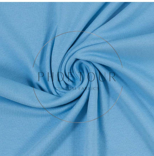 154 - Sky Blue - European 1x1 Flat Ribbing