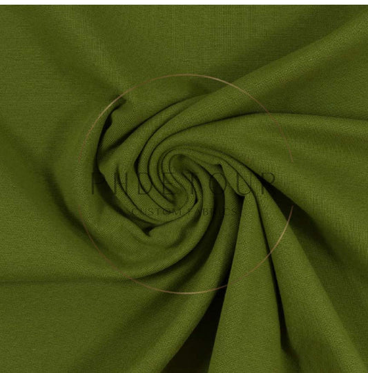 604 - Castelvetrano Green - European 1x1 Flat Ribbing