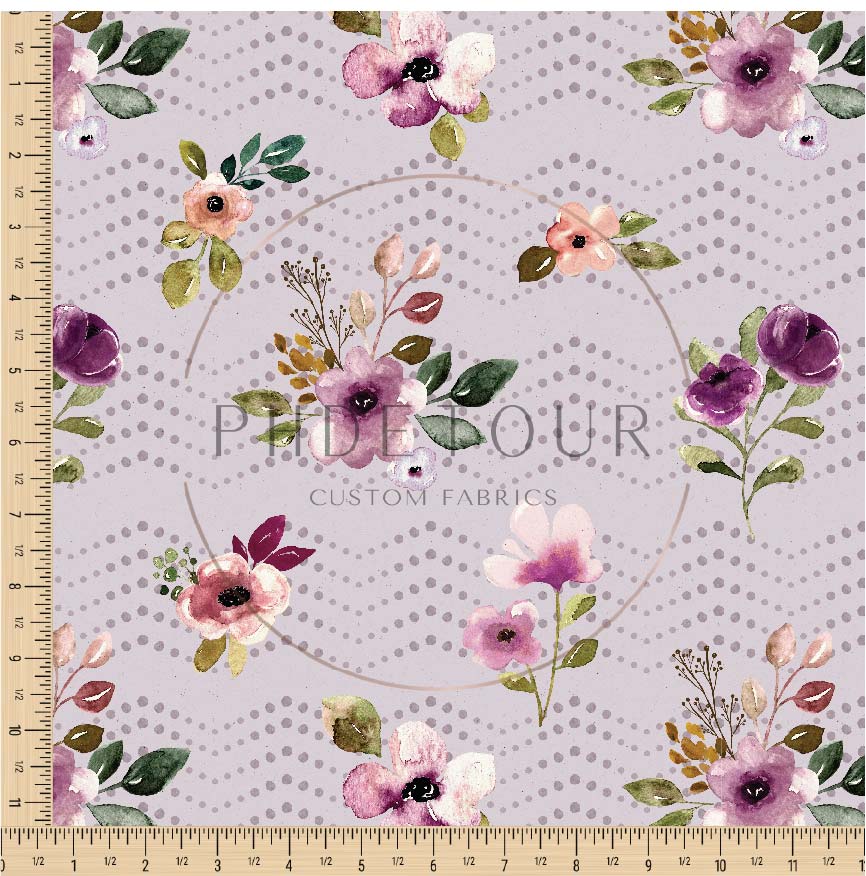 PREORDER - Amethyst Floral on Purple Chevron - 0027 - Choose Your Base