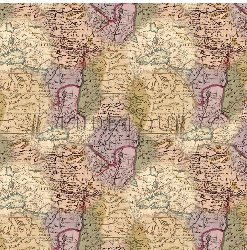 PREORDER - Antique Map #1 - 0033 - Choose Your Base
