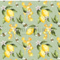 PREORDER - Bees and Lemons on Sage - 0086 - Choose Your Base