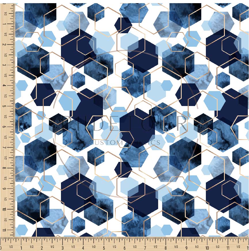 PREORDER - Blue Hexagons - 0132 - Choose Your Base