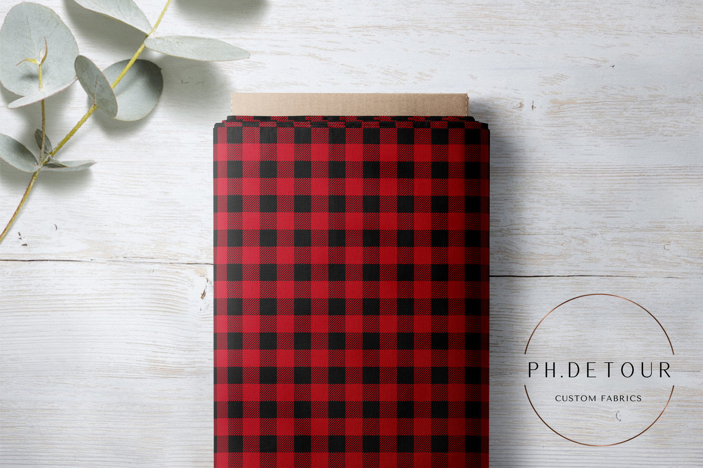 PREORDER - Buffalo Plaid - Bright Red - 0163 - Choose Your Base