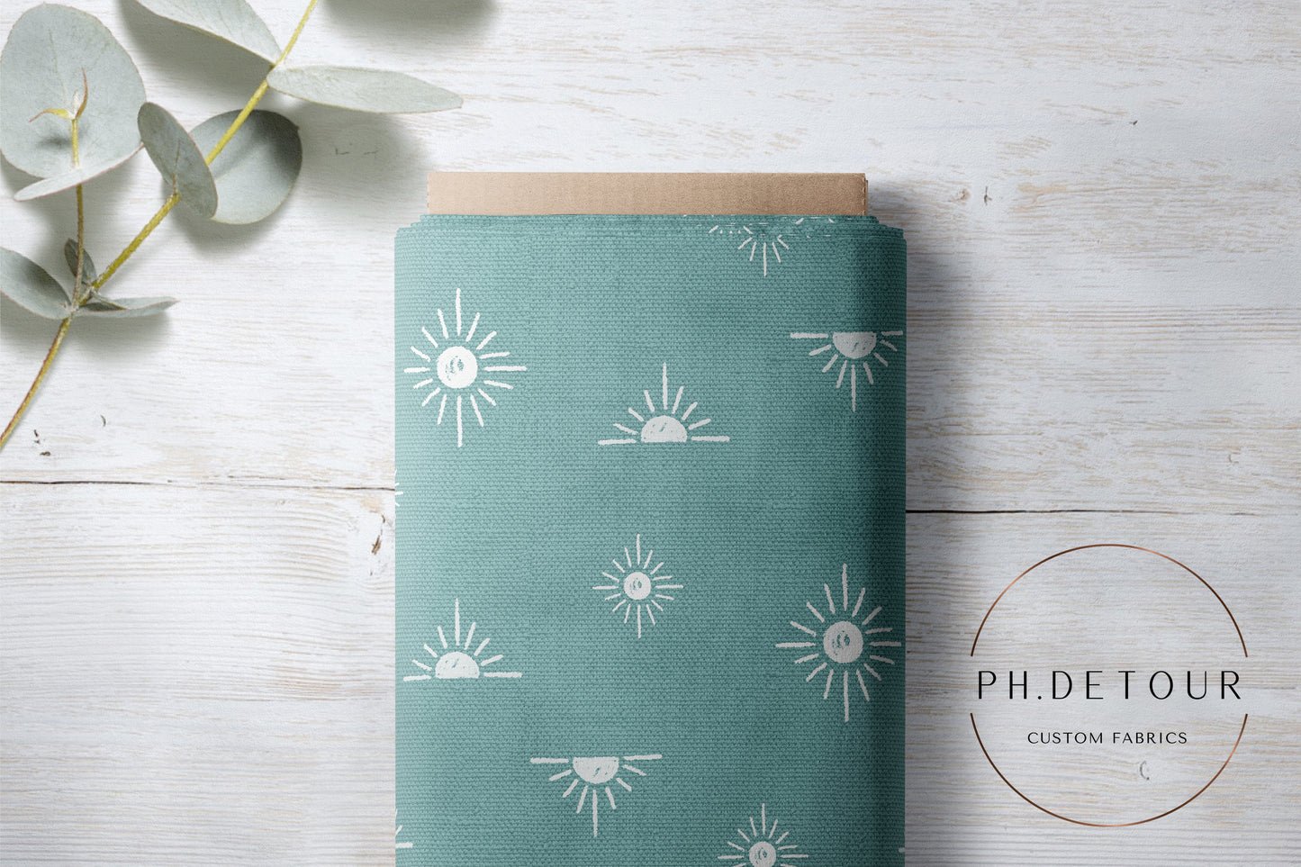 PREORDER - Burlap Simple Suns on Ocean - 0201 - Choose Your Base