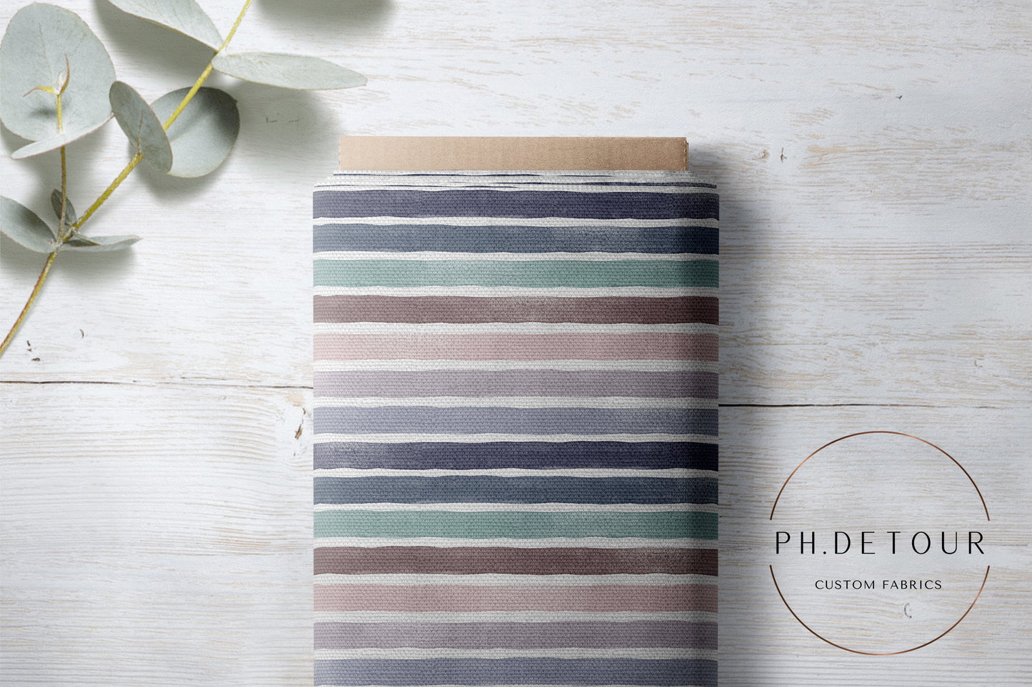 PREORDER - Burlap Watercolor Stripes - Purples - 0213 - Choose Your Base