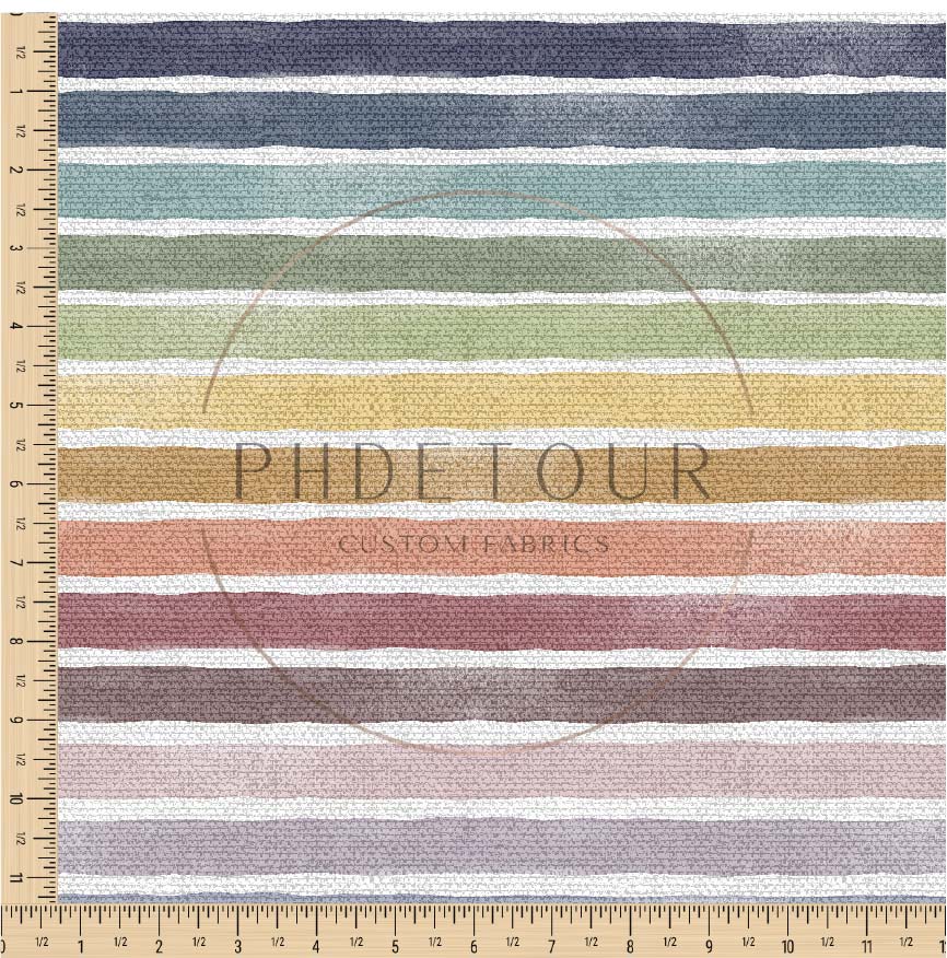 PREORDER - Burlap Watercolor Stripes - Rainbows - 0214 - Choose Your Base
