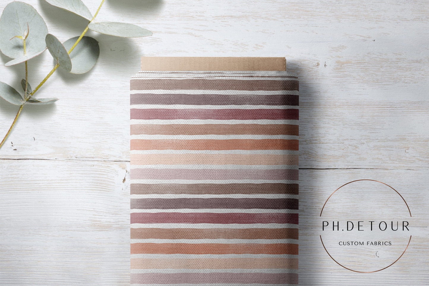 PREORDER - Burlap Watercolor Stripes - Reds - 0215 - Choose Your Base