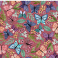PREORDER - Butterfly Toss on Mauve - 0243 - Choose Your Base