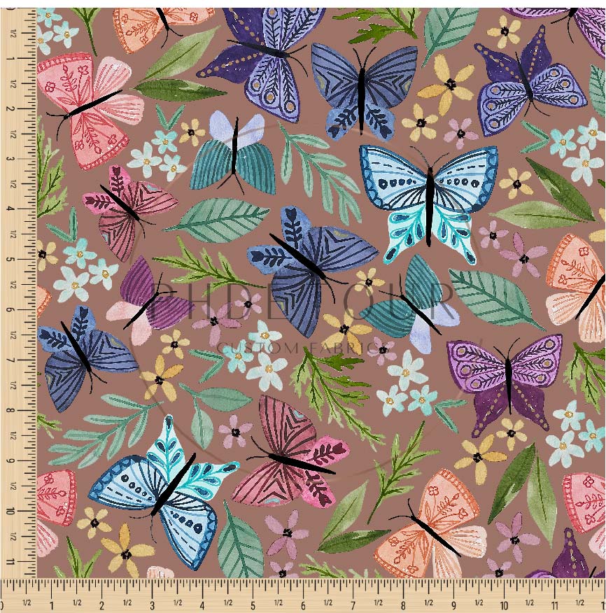 PREORDER - Butterfly Toss on Taupe - 0255 - Choose Your Base