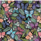 PREORDER - Butterfly Toss on Watercolor Black - 0259 - Choose Your Base